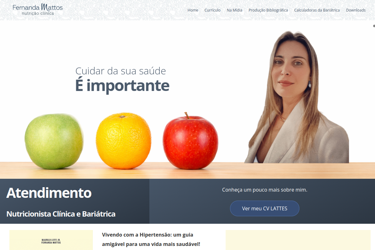 Captura do site Fernanda Mattos